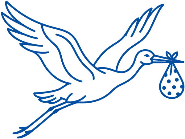 コウノトリのイラスト